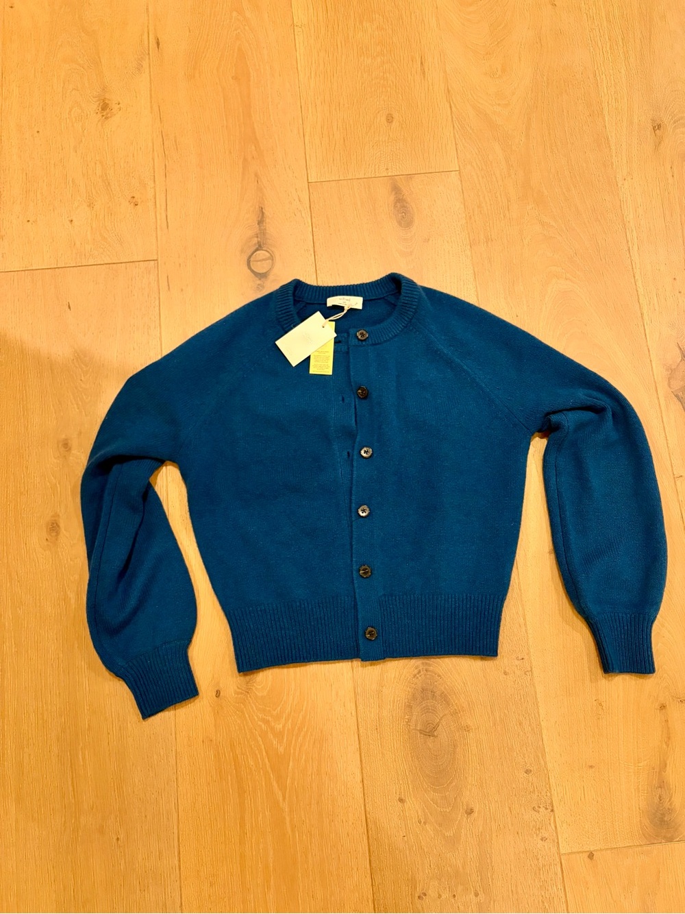 NWT Aritzia Wilfred Essential Wool Cashmere London Cardigan in Nocturnal Blue